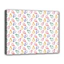 Linux Kernel Penguin Pattern Logo Canvas 14  x 11  (Stretched) View1