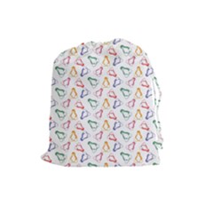 Linux Kernel Penguin Pattern Logo Drawstring Pouch (large) by Vaneshart