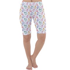 Linux Kernel Penguin Pattern Logo Cropped Leggings  by Vaneshart