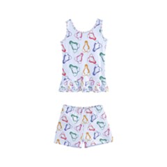 Linux Kernel Penguin Pattern Logo Kids  Boyleg Swimsuit by Vaneshart