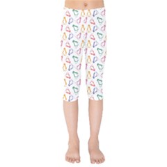 Linux Kernel Penguin Pattern Logo Kids  Capri Leggings  by Vaneshart