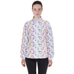 Linux Kernel Penguin Pattern Logo Women s High Neck Windbreaker by Vaneshart