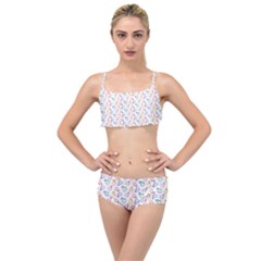 Linux Kernel Penguin Pattern Logo Layered Top Bikini Set by Vaneshart