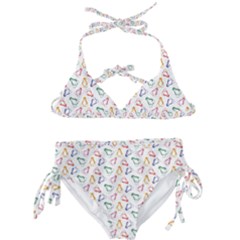 Linux Kernel Penguin Pattern Logo Kids  Classic Bikini Set by Vaneshart