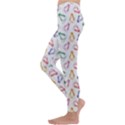 Linux Kernel Penguin Pattern Logo Kids  Lightweight Velour Leggings View2