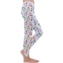 Linux Kernel Penguin Pattern Logo Kids  Lightweight Velour Leggings View3