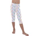 Linux Kernel Penguin Pattern Logo Kids  Lightweight Velour Capri Leggings  View1