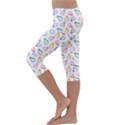 Linux Kernel Penguin Pattern Logo Kids  Lightweight Velour Capri Leggings  View2