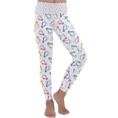 Linux Kernel Penguin Pattern Logo Kids  Lightweight Velour Classic Yoga Leggings by Vaneshart