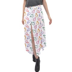 Linux Kernel Penguin Pattern Logo Velour Split Maxi Skirt by Vaneshart