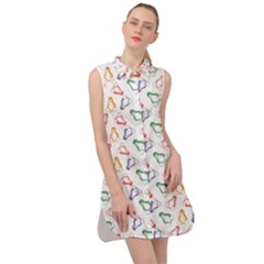 Linux Kernel Penguin Pattern Logo Sleeveless Shirt Dress by Vaneshart