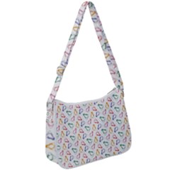 Linux Kernel Penguin Pattern Logo Zip Up Shoulder Bag