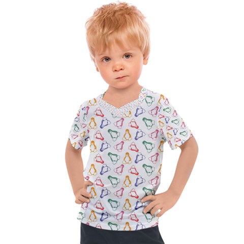 Linux Kernel Penguin Pattern Logo Kids  Sports Tee by Vaneshart