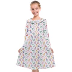 Linux Kernel Penguin Pattern Logo Kids  Midi Sailor Dress by Vaneshart