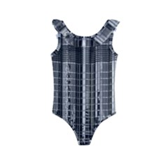 Architecture Structure Glass Metal Kids  Frill Swimsuit by Vaneshart