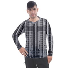 Architecture Structure Glass Metal Men s Pique Long Sleeve Tee