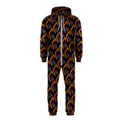 Abstract Orange Geometric Pattern Hooded Jumpsuit (kids) by Vaneshart