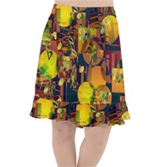 Background Abstract Texture Pattern Fishtail Chiffon Skirt by Vaneshart