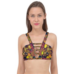 Background Abstract Texture Pattern Cage Up Bikini Top