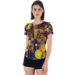 Background Abstract Texture Pattern Back Cut Out Sport Tee