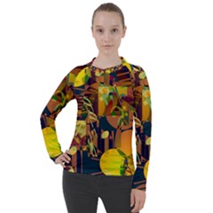 Background Abstract Texture Pattern Women s Pique Long Sleeve Tee