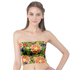 Fruit Star Blueberry Cherry Leaf Tube Top by Vaneshart