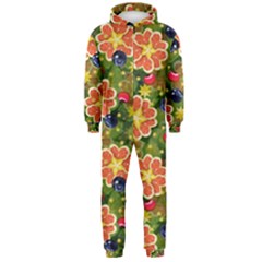 Fruit Star Blueberry Cherry Leaf Hooded Jumpsuit (men)  by Vaneshart