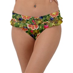 Fruit Star Blueberry Cherry Leaf Frill Bikini Bottom by Vaneshart