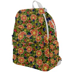 Fruit Star Blueberry Cherry Leaf Top Flap Backpack by Vaneshart