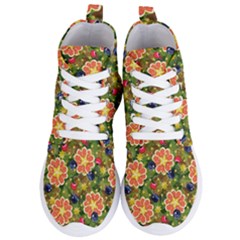 Fruit Star Blueberry Cherry Leaf Women s Lightweight High Top Sneakers by Vaneshart