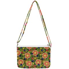 Fruit Star Blueberry Cherry Leaf Double Gusset Crossbody Bag