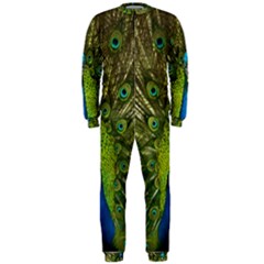 Peacock Feathers Bird Nature Onepiece Jumpsuit (men)  by Vaneshart