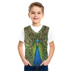 Peacock Feathers Bird Nature Kids  Sportswear by Vaneshart