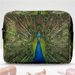 Peacock Feathers Bird Nature Make Up Pouch (large) by Vaneshart