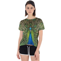 Peacock Feathers Bird Nature Open Back Sport Tee