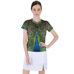 Peacock Feathers Bird Nature Women s Sports Top