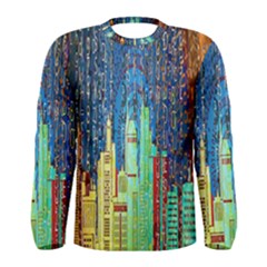 Matrix City Urbanization Technology Men s Long Sleeve Tee by Vaneshart