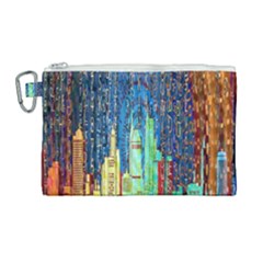 Matrix City Urbanization Technology Canvas Cosmetic Bag (large)