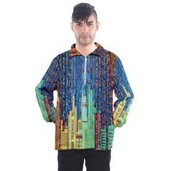 Matrix City Urbanization Technology Men s Half Zip Pullover by Vaneshart