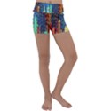 Matrix City Urbanization Technology Kids  Lightweight Velour Yoga Shorts View1