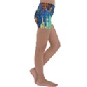 Matrix City Urbanization Technology Kids  Lightweight Velour Yoga Shorts View3