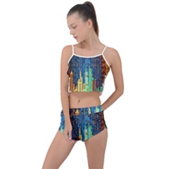 Matrix City Urbanization Technology Summer Cropped Co-ord Set