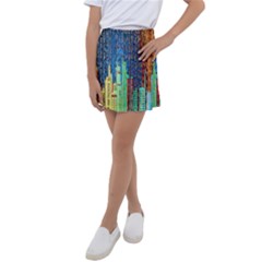 Matrix City Urbanization Technology Kids  Tennis Skirt