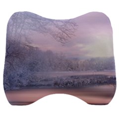 Nature Landscape Winter Velour Head Support Cushion