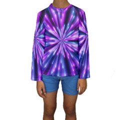 Background Structure Lines Kids  Long Sleeve Swimwear