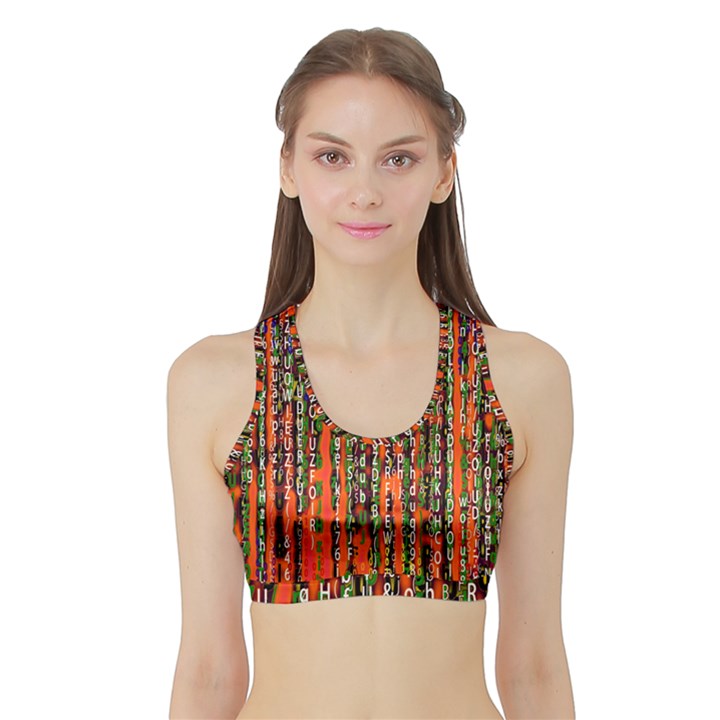 Matrix Technology Data Digital Sports Bra with Border