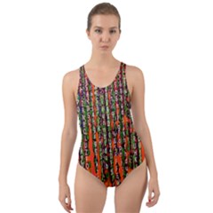 Matrix Technology Data Digital Cut-out Back One Piece Swimsuit by Vaneshart