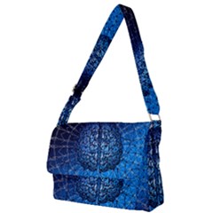 Brain Web Network Spiral Think Full Print Messenger Bag (l)