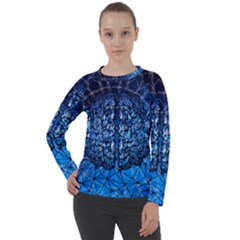 Brain Web Network Spiral Think Women s Long Sleeve Raglan Tee