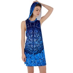 Brain Web Network Spiral Think Racer Back Hoodie Dress